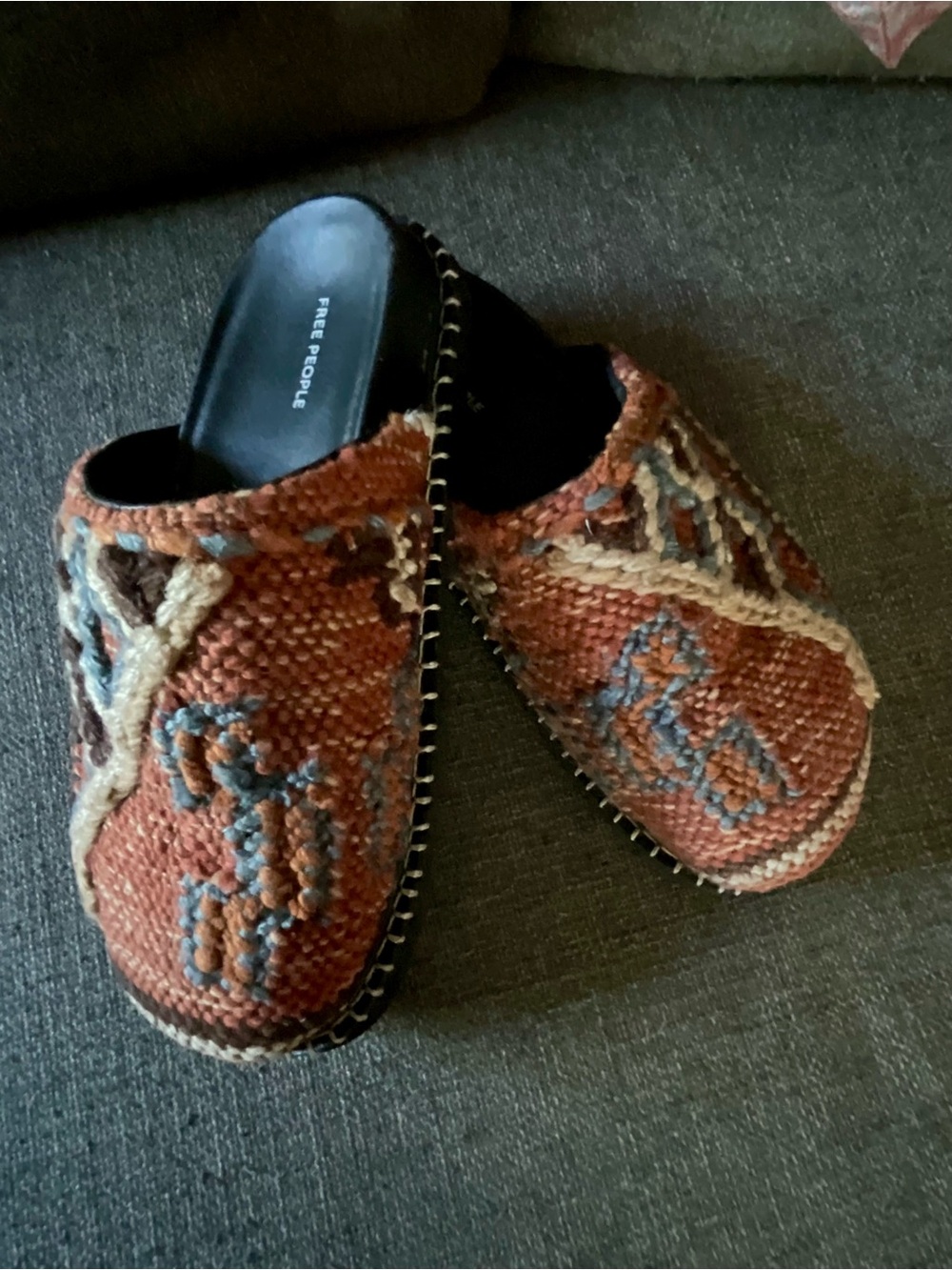 Free People Magic Carpet boho chic artisan crafted mules 10 $148 - Picture 10 of 10